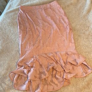 Lipsy | Burnout Flippy Hem Skirt, Pink, NWT, US8